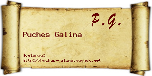 Puches Galina névjegykártya